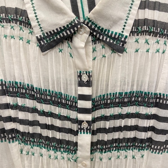 LOLA Australia Striped Button-Up Shirt Dress - Picture 2 of 12